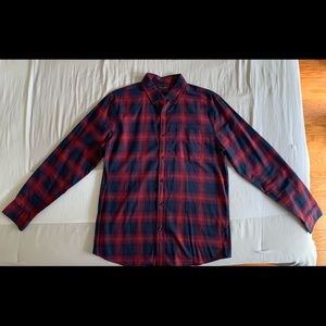 Banana Republic - Flannel Shirt - Black/Red - Lrg